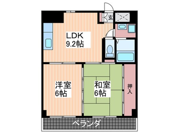 フレア２１三滝の物件間取画像